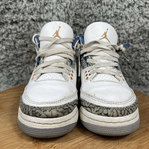 Nike Air Jordan 3 Retro GS Sneakers Shoes Size 4 Y White Blue DM0967-148 - Picture 3 of 9